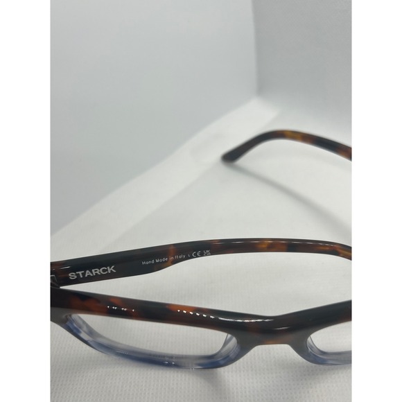 Starck Biotech Paris Eyeglasses SH3090 Tortoise Blue Acetate Frames - Picture 4 of 6